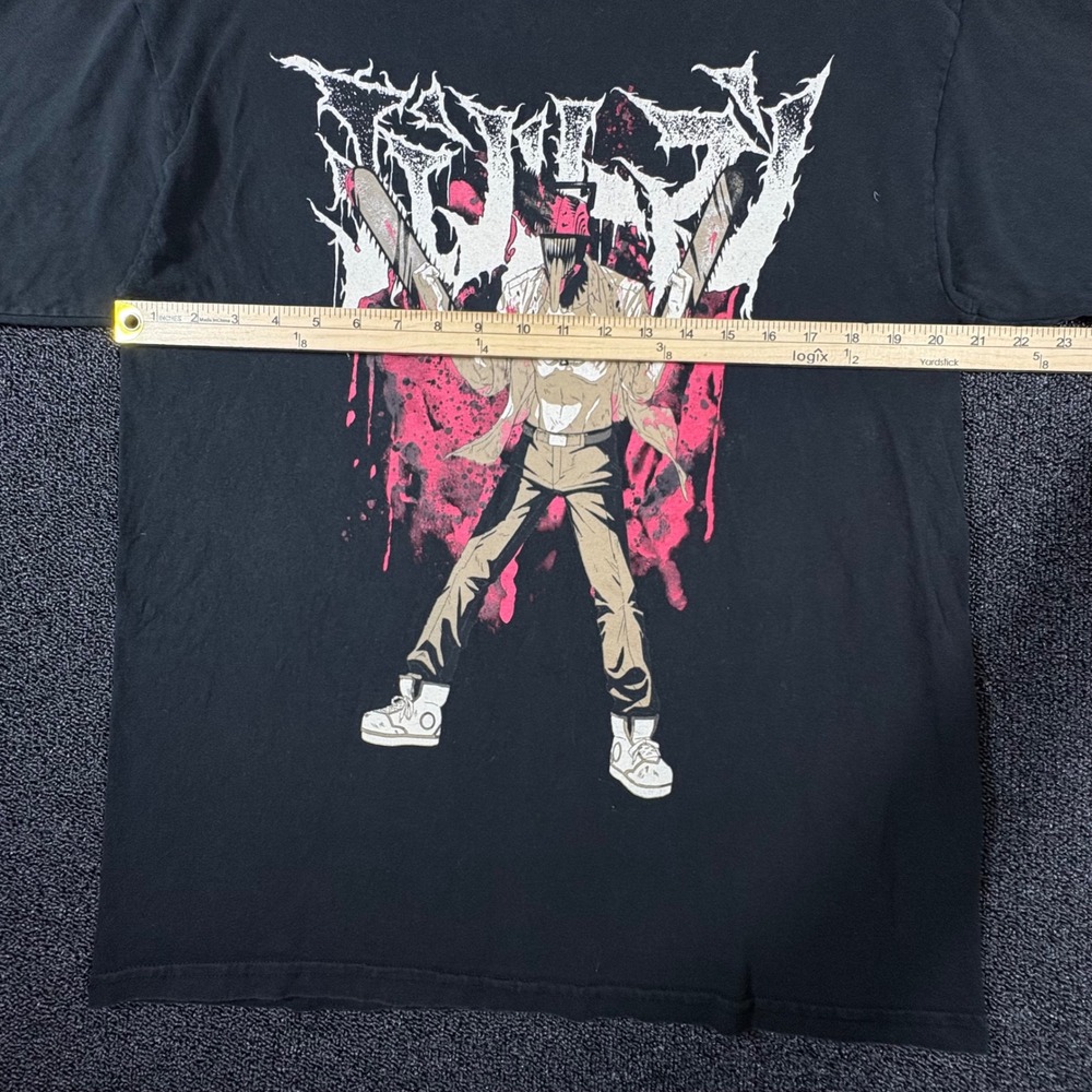 Chainsaw Man Anime Graphic T-Shirt Men's L Black Crunchyroll Denji Manga Goth - Picture 4 of 5